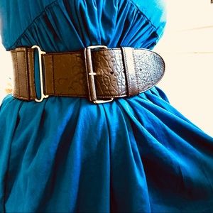 Oscar de la Renta brown waist belt
